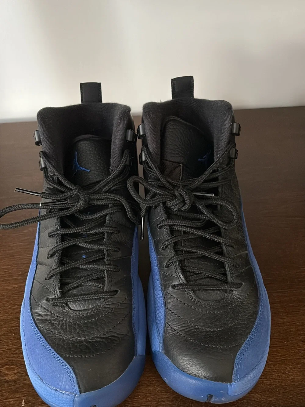 Nike Black High-Top Sneakers with Blue Accents